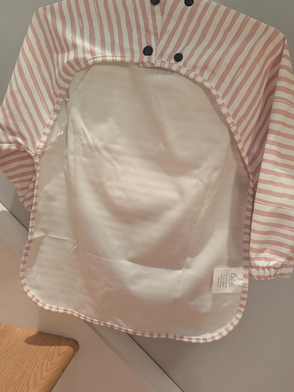 Calla & Friends Striped Pink & White Kids Bib
